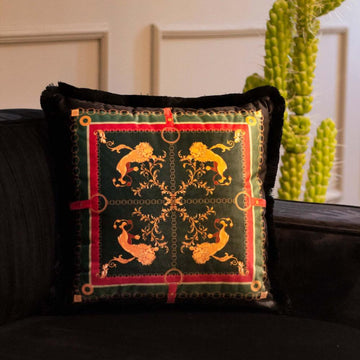 Baroque Pattern Velvet Cushion / Pillow