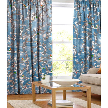 Blue Bugs Bunny Curtains