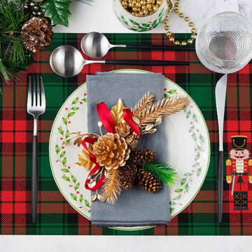 Christmas Fabric Placemats with Tin Soldiers