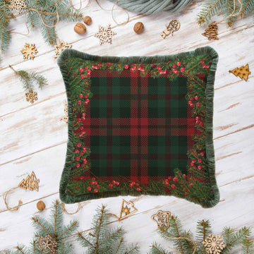 Christmas Red Cushions / Pillows with Mistletoe